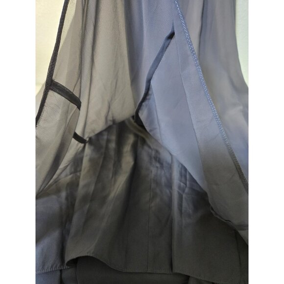 David's Bridal Dress Womens 18 Gray Beaded Empire Waist Chiffon Prom Gown Formal - Picture 6 of 9